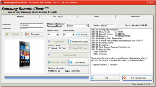 Remote client software